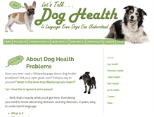 Tablet Screenshot of lets-talk-dog-health-problems.com